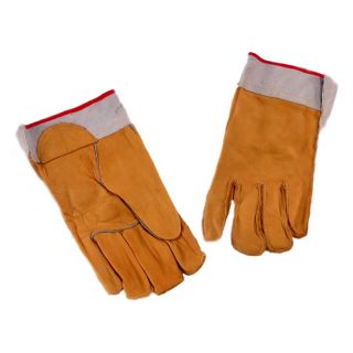 Jemcor Heavy Duty Lined Cowhide Leather Band Top Work Glove   Work Gloves
