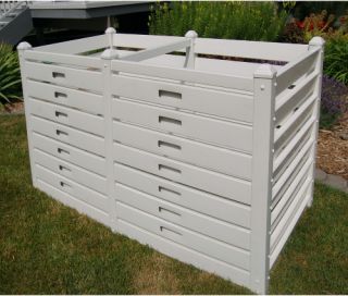Dura Trel 179 Gallon Vinyl White Compost Bin   Composting Bins
