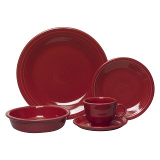 Fiesta Scarlet Dinnerware   Set of 5   Place Settings