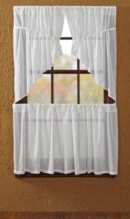 Sheer Dobby Weave Prairie Swag Unlined (set of 2) 36x36x18"   Window Treatment Swags