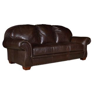 Quest Leather Everest Walnut Leather Sofa   Sofas