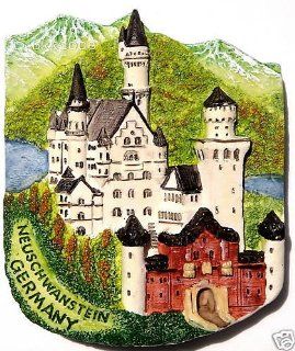 Handmade 3D Resin Art Magnet Neuschwanstein Castle,Germany Kitchen & Dining