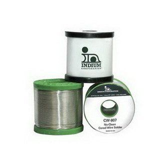 Indium Wire Solder, .020", Sn63 Pb37, CW 301, 1 lb. Spool    