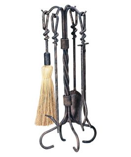 Uniflame Antique Rust Fireplace Tool Set   Fireplace Tools