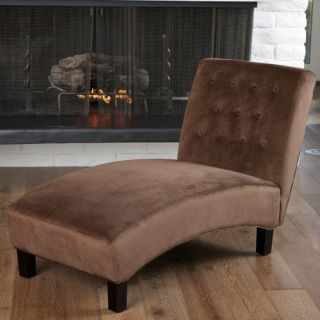 Danielle Tufted Indoor Chaise Lounge   Chocolate Brown   Indoor Chaise Lounges