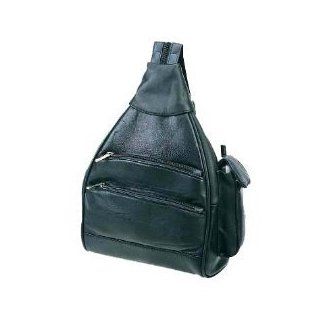 Black Lambskin Leather Backpack/Handbag Sling w/ Cell Phone Holder Clothing