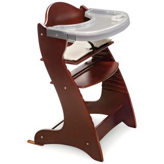 Badger Basket Embassy Adjustable Wood High Chair with Tray   Cherry   High Chairs