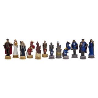 King Arthur Legend of Camelot Hand Painted Chessmen   Chess Pieces