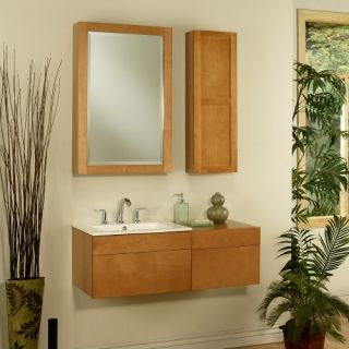 Sagehill Designs Lincoln Street LS2418D 24 in. Wall Mount Maple Single Bathroom Vanity   Single Sink Bathroom Vanities