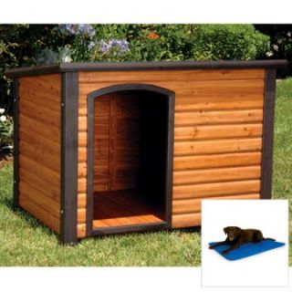 Precision Outback Log Cabin Dog House with Cooling Bed   Dog Houses