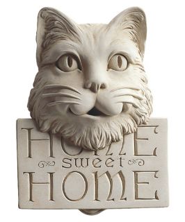 Home Sweet Home Kitty Wall Plaque   Outdoor Wall Art