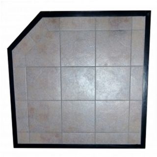 HearthSafe Type 2 Thermal Corner Hearth Pad with Tile   Fireplace Accessories