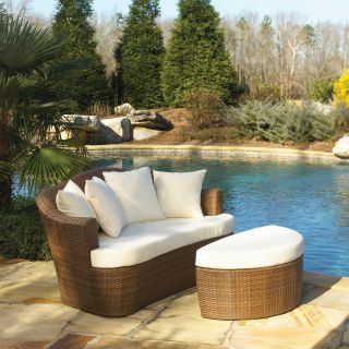 Panama Jack Key Biscayne Loveseat Daybed & Ottoman   Outdoor Sofas & Loveseats