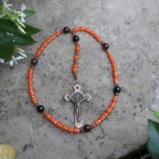 Lutheran Prayer Beads   Bronze Crucifix   Agate Onyx Beads   Orange Glass Beads   Cats Eye Spacer Beads  Other Products  