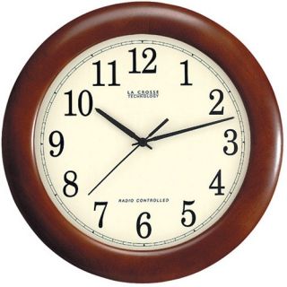 Wood Analog 12.5 Inch Wall Clock by La Crosse   Wall Clocks