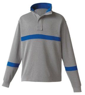 FootJoy Flat Back Rib Half Zip Shirt Sweatshirt Jacket Steel Heather/Royal XL Sports & Outdoors