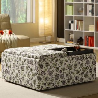 Bubble Extra Large Storage Ottoman with Serving Trays   Coffee Tables