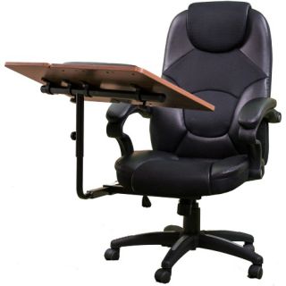 Computer Workstation Office Chair with Built In Desk Tray   Desk Chairs
