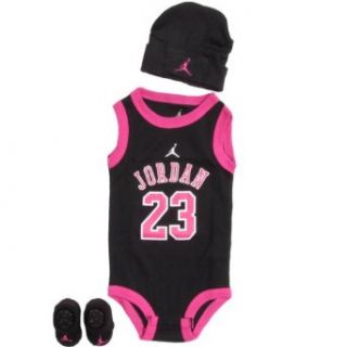 Jordan Baby Clothes 3 Piece Basketball Jersey Set (0 6 months) Black, 0 6 Months  Infant And Toddler Sports Fan Apparel  Clothing
