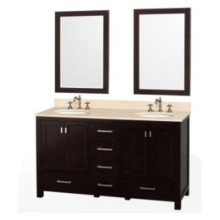 Wyndham Collection Abingdon 60 in. Double Bathroom Vanity Set   Double Sink Bathroom Vanities
