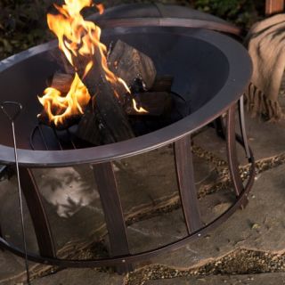 Red Ember Burlington 39 in. Round Antique Bronze Fire Pit   Fire Pits