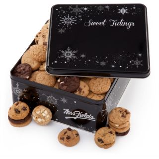 Mrs. Fields 112 Nibblers Sweet Tidings Tin   Holiday Gift Baskets
