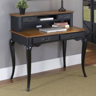Home Styles French Countryside Oak and Rubbed Black Student Desk   Desks
