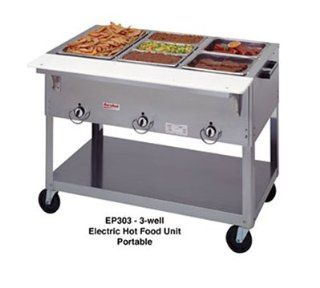 Duke EP302 2081 Portable Steamtable w/ 2 Exposed Hot Wells & Carving Board, 208/1 V, Each Kitchen & Dining