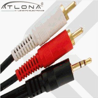 Atlona 12ft ( 4m ) 1/8" ( 3.5mm ) Mini Stereo Male to Dual Rca Male Cable Electronics