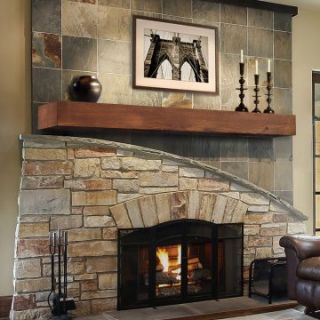 Donny Osmond Home Heritage Series Reclaimed Heart Pine Mantel Shelf   Fireplace Mantels