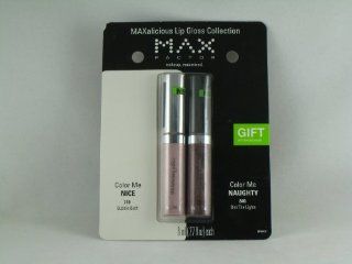 Max Factor Maxalicious Lip Gloss, Color Me Nice & Naughty, Bubble Bath 710 & Dim The Lights 840  Beauty