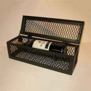 Metrotex Iron Mesh Single Bottle Wine Box   Wine Racks