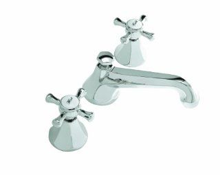 Jado 818/033/100 818 Series Widespread Lavatory Set with Cross Handles, Polished Chrome   Touch On Bathroom Sink Faucets  