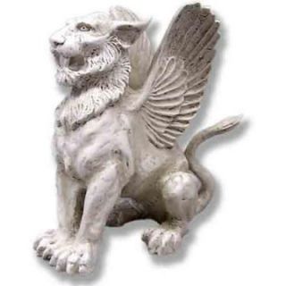 Mystical Winged Lion Gargoyle Statue   Garden Statues