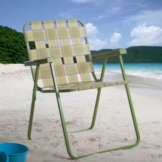 Rio Citron Folding Web Lawn Chair   Lawn Chairs