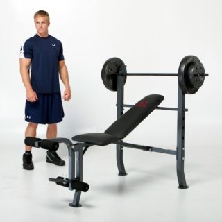 Marcy Diamond Standard Bench with 80 lb. Weight Set   Bench Presses