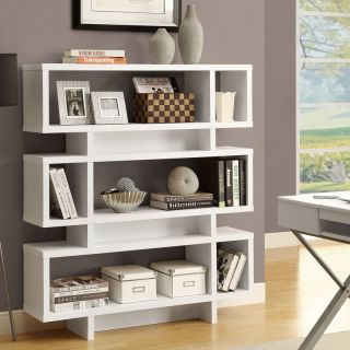 Monarch Hollow Core 55 in. Modern Bookcase   White   Bookcases