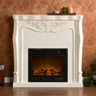 Southern Enterprises Raphael Electric Fireplace   Ivory   Electric Fireplaces