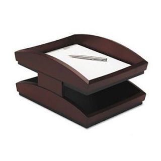 Rolodex 19270 Two Tier Executive Woodline II Front Loading Legal Desk Tray   Office Desk Accessories