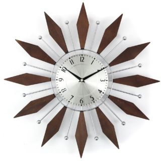 Harper Sunburst 20 in. Clock   Control Brand MCM   Wall Clocks