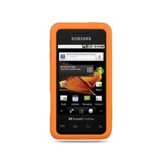 Orange Soft Silicone Gel Skin Cover Case for Samsung Galaxy Prevail SPH M820 Cell Phones & Accessories