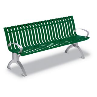 Anova Furnishings 6 ft. Latitude Contour Bench with Arms   Outdoor Benches