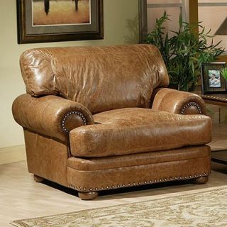 kathy ireland Home by Omnia Furniture Houston Leather Chair   Leather Club Chairs