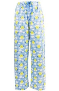 Leisureland Women's Cotton Flannel Pajama Sleepwear Lounge Pants Angel Duck Blue Medium