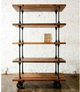 Nuevo V21 Shelving Unit   47.25 in.   Reclaimed Wood   Bookcases