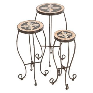 Formia Mosaic Plant Stands   Set of 3   Plant Stands