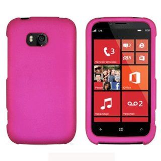 [ManiaGear] Hot Pink Rubberized Shield Hard Case for Nokia Lumia 822 (Verizon) Cell Phones & Accessories