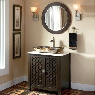 30" Giovanni Vessel Sink Vanity Cabinet Model HF339A with Matching Mirror   Bathroom Vanities