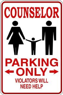 Design With Vinyl Design 846 Counselor Parking Only Violators Will Need Help Vinyl 9 X 18 Wall Decal Sticker   Power Polishing Tools  