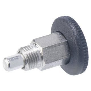 GN 822.1 Series Stainless Steel Non Lock Out Type B Mini Indexing Plunger with Open Lock Mechanism, M8 x 0.75mm Thread Size, 5mm Thread Length, 4mm Diameter Metalworking Workholding